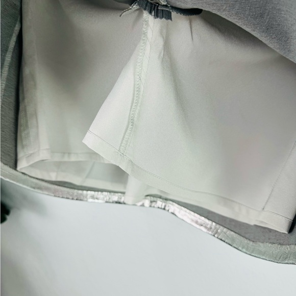 Torn by Ronny Kobo Donnie Metallic Silver Animal Print Asymmetrical Mini Skirt - Picture 7 of 11